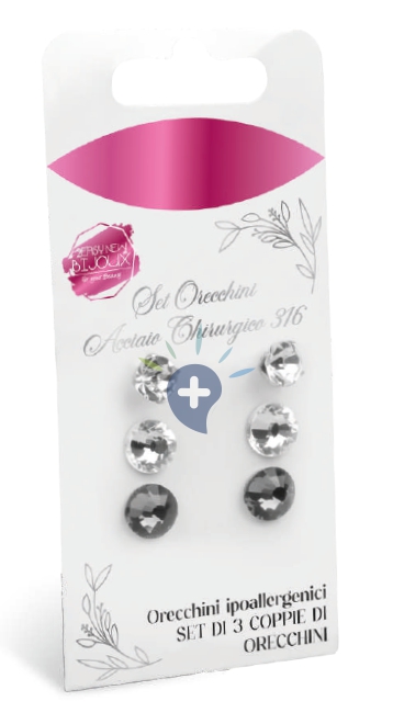 2easy New bijoux Set 3pz Punto Luce Nero