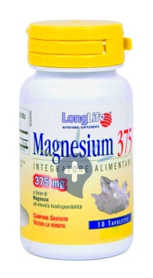 Long Life Linea Benessere dell'Organismo Integratore Magnesium 375 100 Tavolette