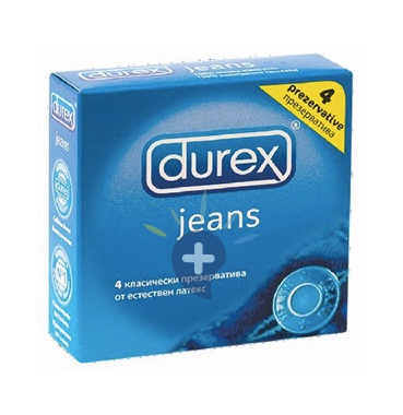 Durex Linea Classic Jeans Vestibilit Easy On Confezione con 4 Profilattici
