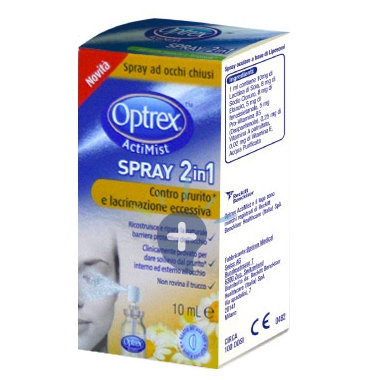 Optrex Linea Salute dell'Occhio Actimist 2 in 1 Spray Lenitivo Prurito 10 ml