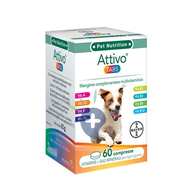 Bayer Pet Linea Animali Domestici Attivo Tabs Cani Integratore 60 Compresse