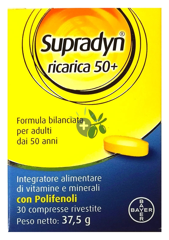 Supradyn Linea Vitamine e Minerali Ricarica 50+ Over 50 Integratore 30 Compresse