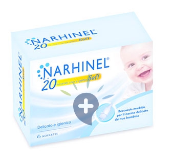 Narhinel Linea Pulizia Salute del Naso 20 Ricambi Soft per Aspiratore Nasale