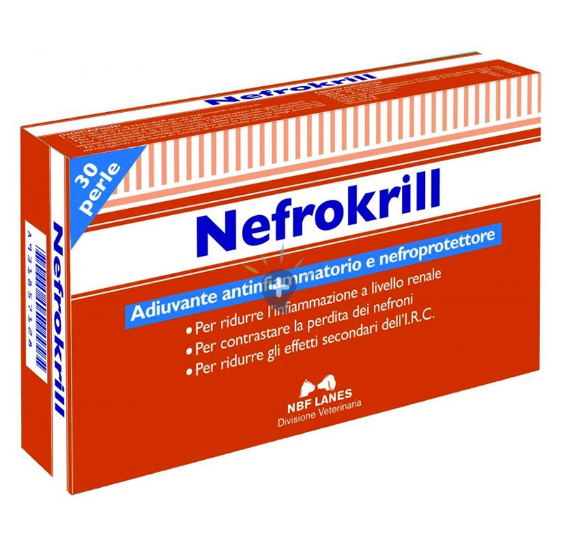 N.B.F. Lanes Linea Animali Domestici Nefrokrill Mangine Complemen Gatti 30 Perle