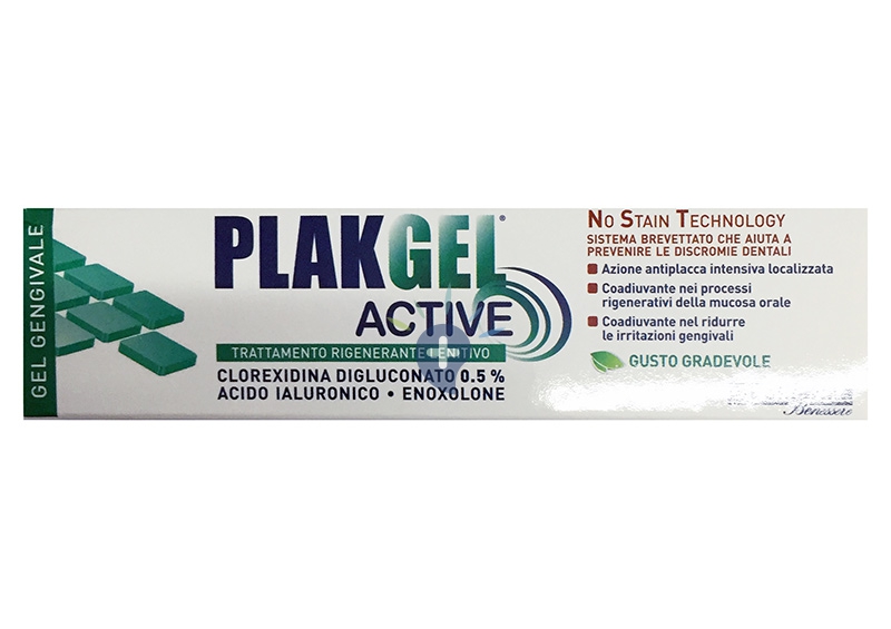 Polifarma Linea Igiene Dentale Plak Gel Active 0,5 con Acido Ialuronico 30 ml