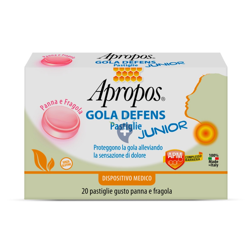 Apropos Linea Dispositivi Medici Defens Gola Junior 20 Pastiglie Panna Fragola